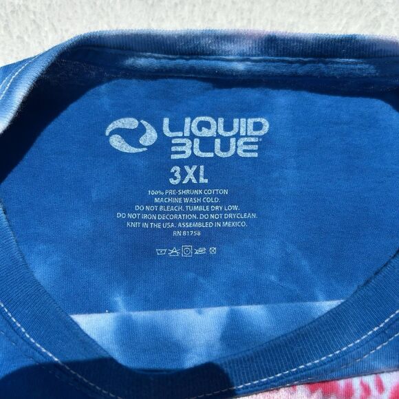 Vintage 2004 Liquid Blue – Grateful Dead Tye Dye t-Shirt Size 3XL Red White Blue - Picture 3 of 7